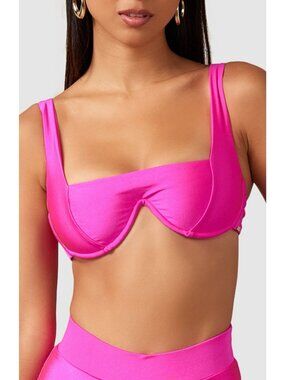 MBM Swim Chance Bikini Top in Magenta M